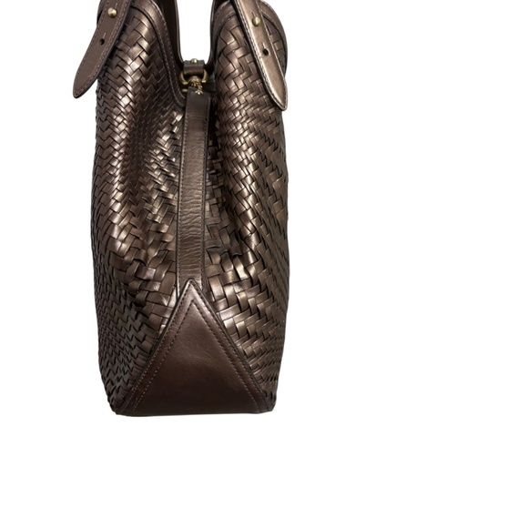 Cole Haan large Genevieve woven leather bag copper - Picture 2 of 15